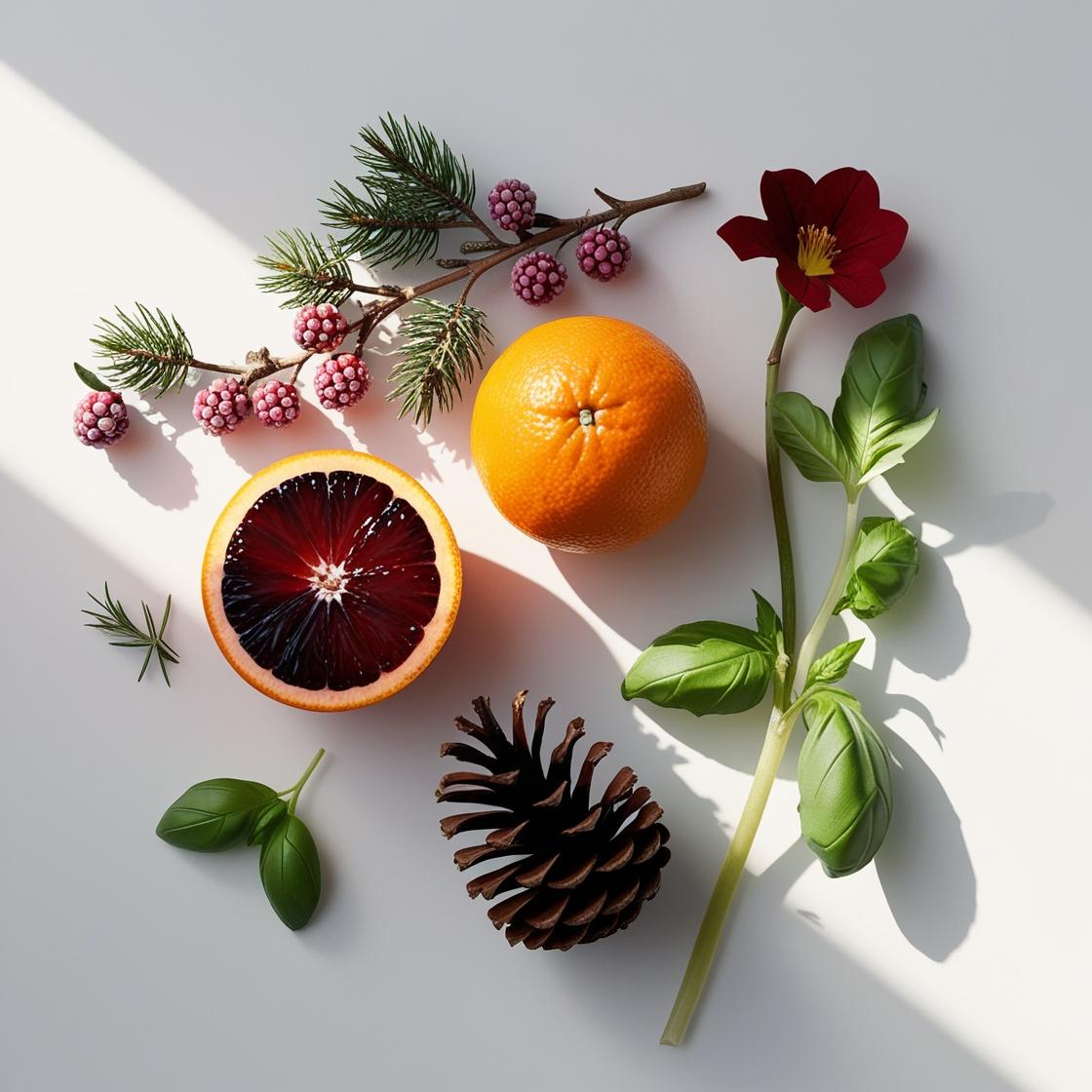 Orange, pineapple, geranium and basil represent the olfactory notes of the perfume.
