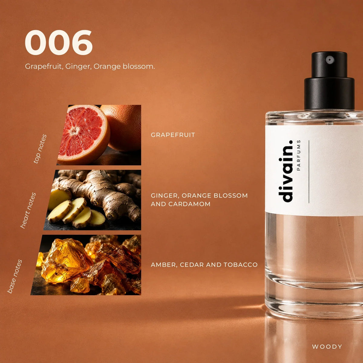 Olfactory notes of divain.006 perfume