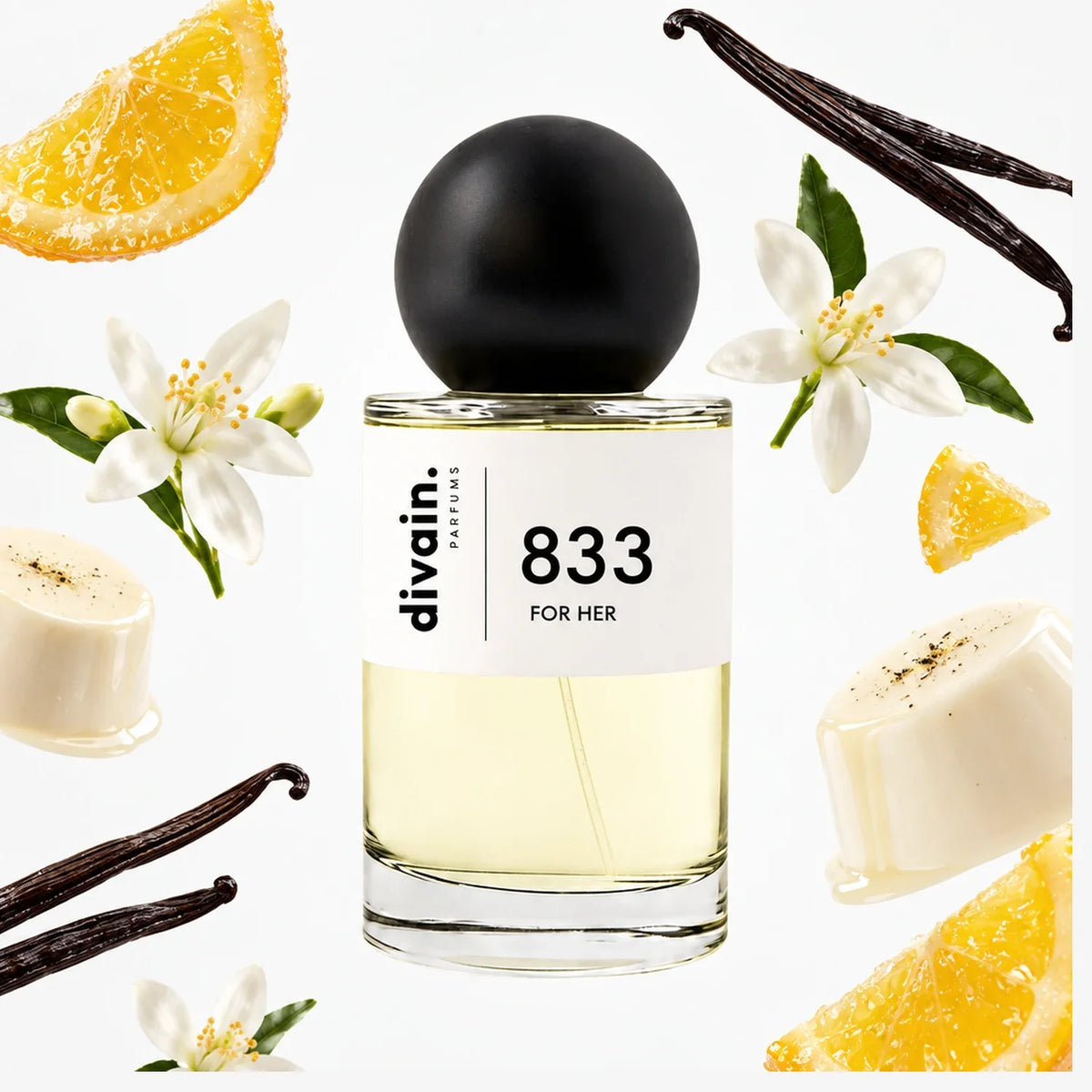 divain.833 perfume olfactory pyramid