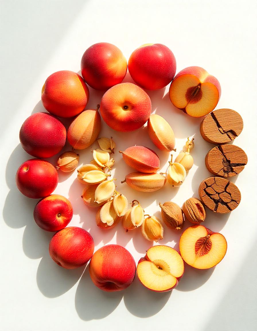 Peach, cedar and tonka bean represent the olfactory notes of the perfume.