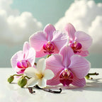Floral and sweet olfactory notes with orchids, white flower and vanilla