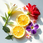 Citrus, carnation and violet represent the olfactory notes of the perfume.