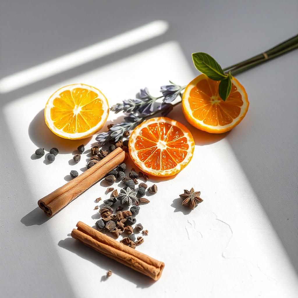 Citrus, cinnamon and black pepper represent the olfactory notes of the perfume.