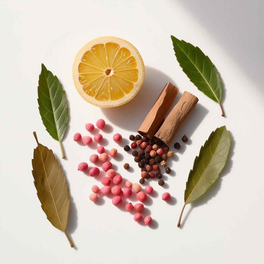 Wood, pink pepper and elemi represent the olfactory notes of the perfume.