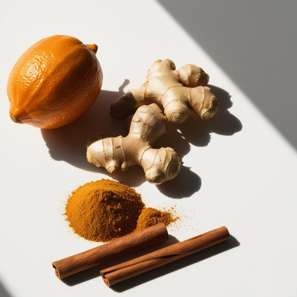 Cinnamon, orange and ginger represent the olfactory notes of the perfume.