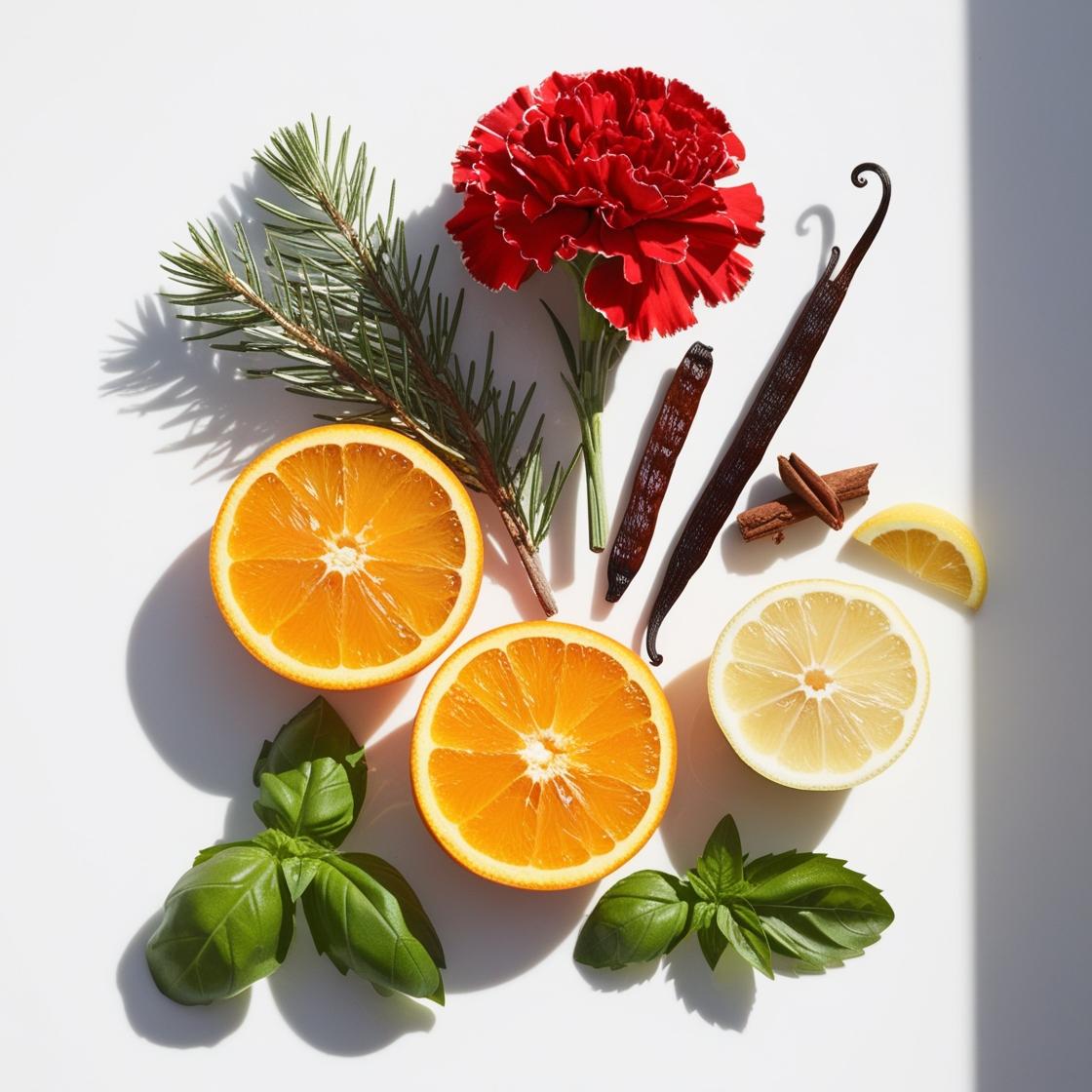 Mandarin, lemon, carnation and vanilla represent the olfactory notes of the perfume.