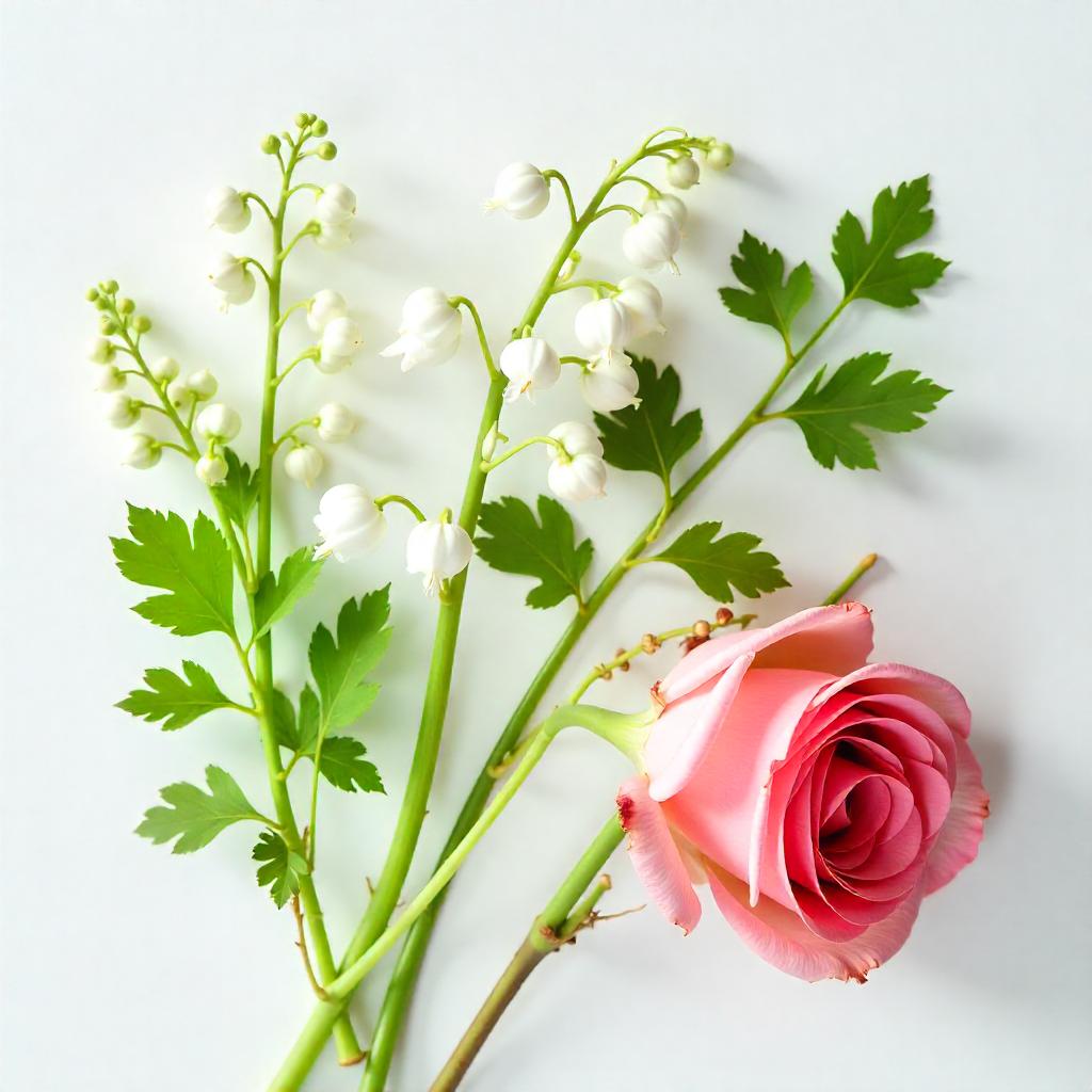 Olfactory notes of perfume with rose and lily of the valley.
