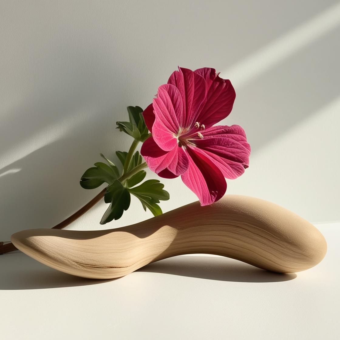 Geranium representing the olfactory notes of the perfume.